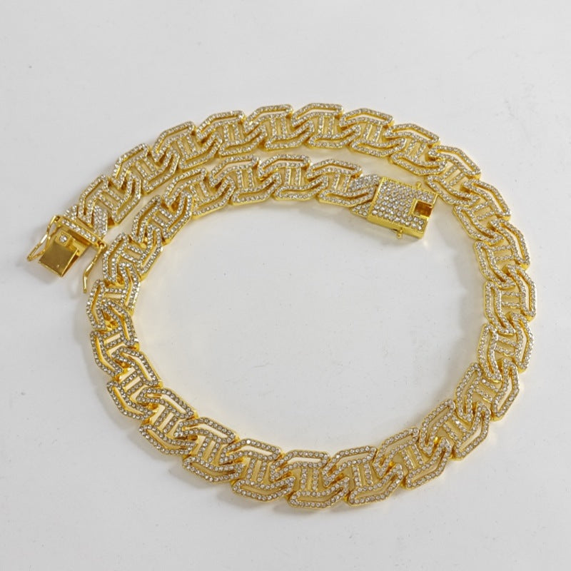 Men's Ear Accessories Letter Dragon's Beard Buckle Necklaces