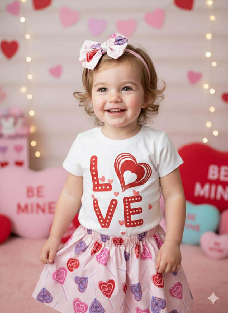 One‑of‑a‑Kind Handmade Toddler Girl Outfits – Valentine Collection