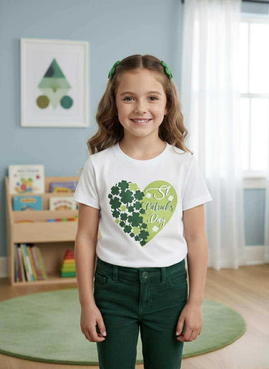 One of a Kind Handmade Children's Tees- St. Patrick's Day Collection
