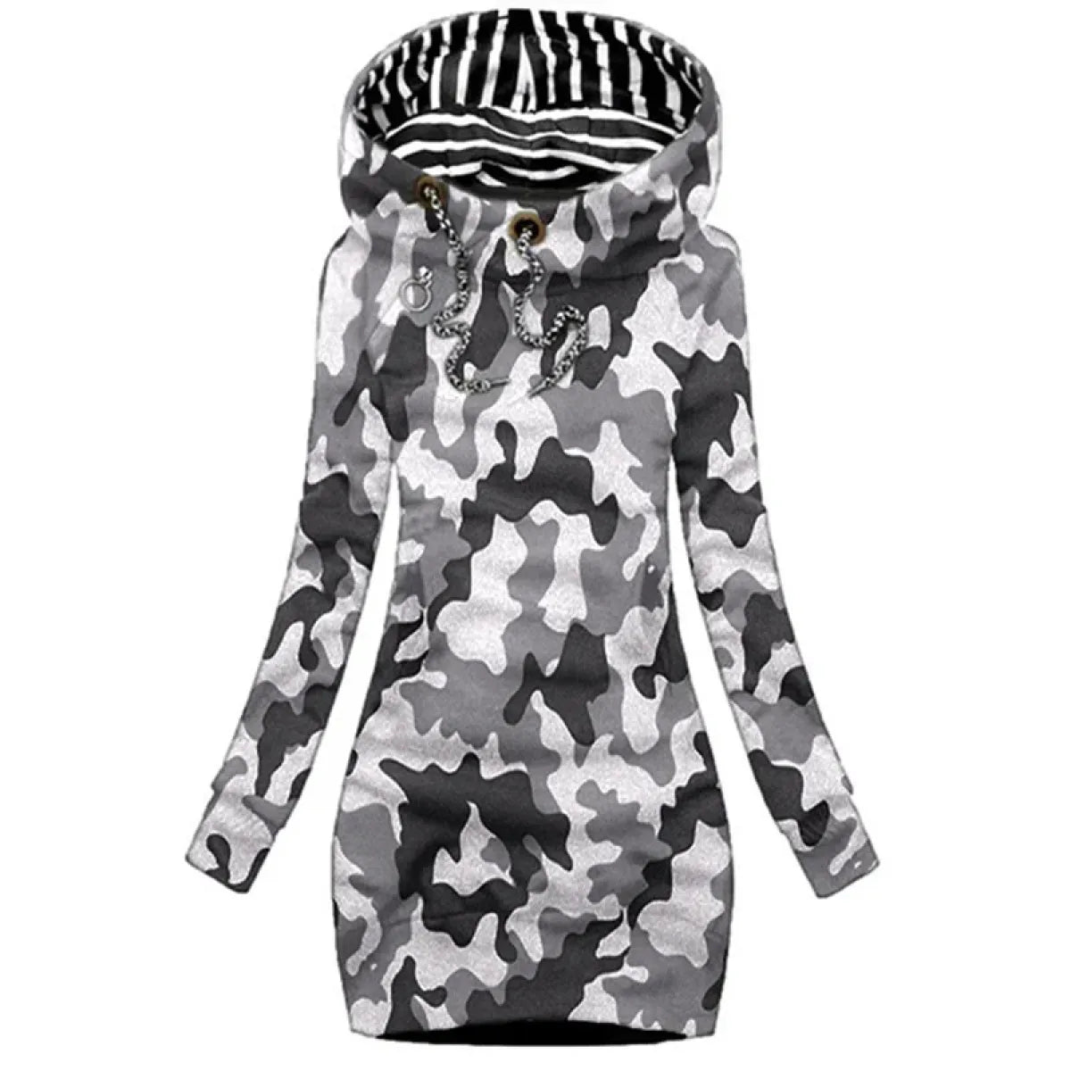 Casual Sweater Dress - Slim Fit Long Sleeve Pullover Sweatshirt